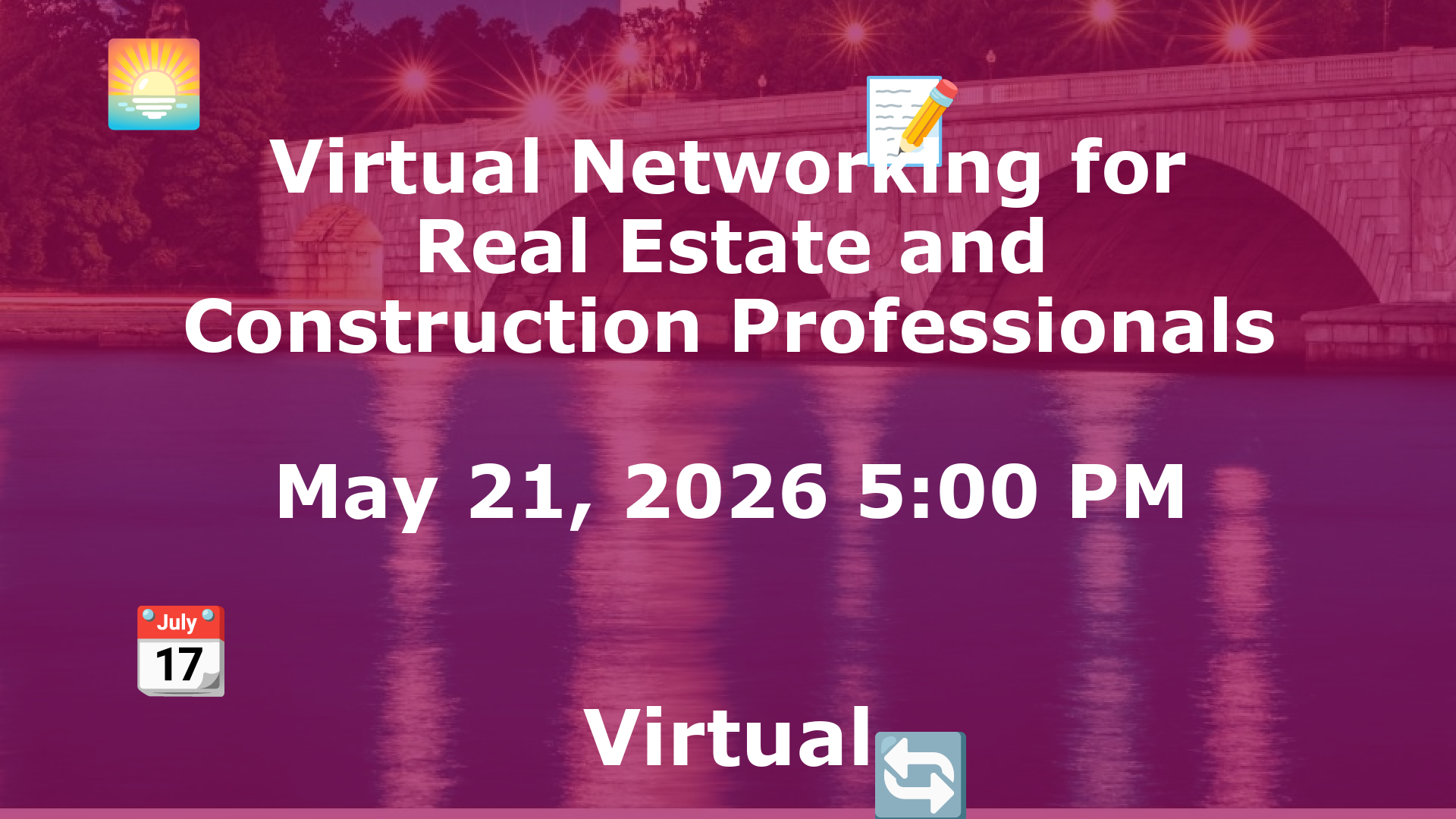 Virtual Networking for Real Estate and Construction Professionals event image